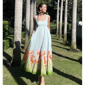 Hill House Rowena Dress in Poppy Flower Field